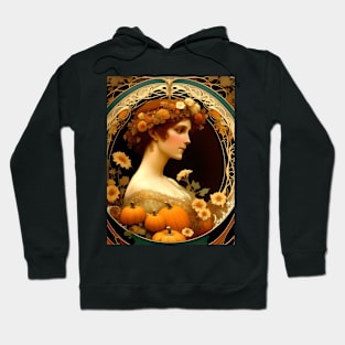 Pumpkin - AI - Art Nouveau - E Hoodie